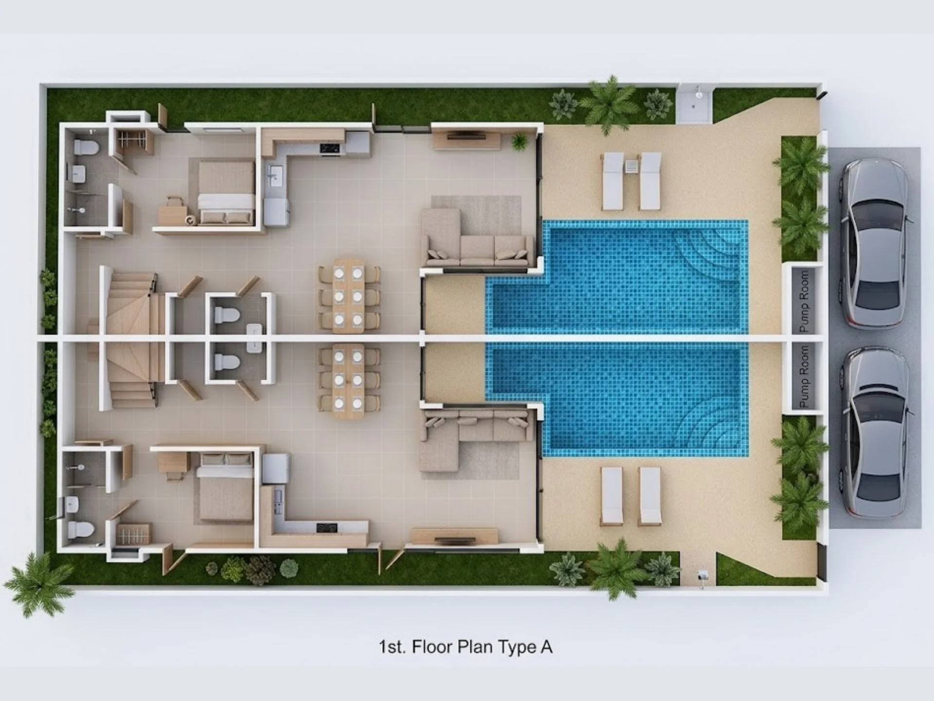 Unit Plan 1st floor Goldena City Gems Villas  Kamala
